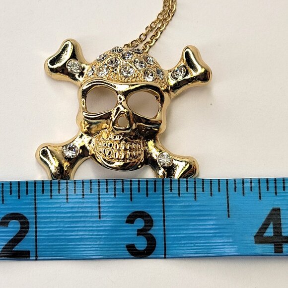 Gold Skull Necklace - Picture 5 of 6